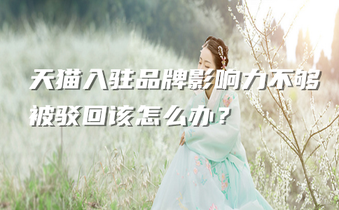 天貓入駐品牌影響力不夠被駁回該怎么辦？